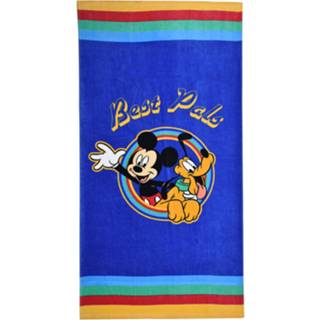 👉 Badlaken blauw katoen Disney Mickey & Pluto junior 70 x 140 cm 8435507835350