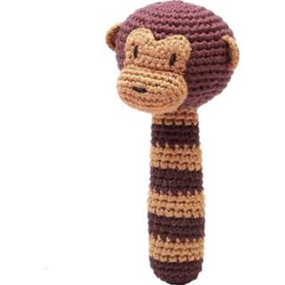👉 Rammelaar bruin polyester NatureZOO aap gehaakt 14 cm 5713194200501