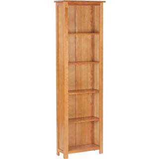 👉 Boekenkast eikenhout hout bruin VidaXL 52x22,5x170 cm massief 8720286006795