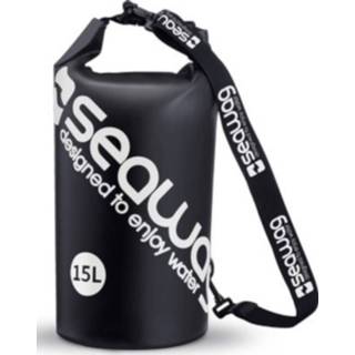 👉 Zwart wit PVC Seawag drybag 15 liter zwart/wit 3770003659051