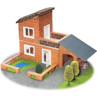 👉 Bouwdoos bruin steen Teifoc villa met garage 330-delig 4250503610565