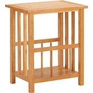 👉 Bijzettafel eikenhout hout bruin VidaXL 45x35x55 cm massief 8720286006856