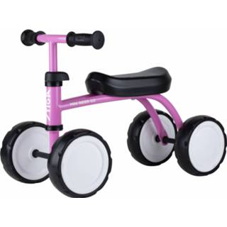 👉 Loopfiets roze staal Stiga Mini Rider Go Met 4 Wielen 8 Inch Junior 7318687361073