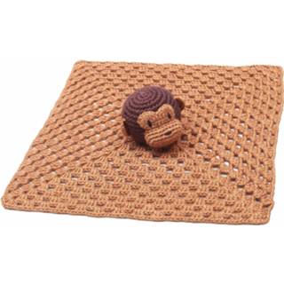 👉 Knuffeldoek bruin polyester NatureZOO knuffeldoekje aap gehaakt 10 cm 5713194800527