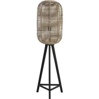 👉 Vloerlamp Rotan Greywash - Ø36xH140 cm 7448134243222