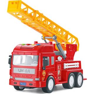 👉 Brandweerwagen rood oranje kunststof Luna junior 30 cm rood/oranje 5205698454783