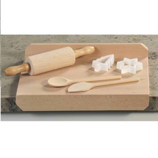 👉 Taart beuken houten kinderen 6-Delige FSC® Kinderbakset / Gebak Bak Set voor 4000270691256