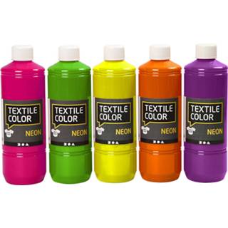 👉 Textielverf geel Creotime Neon 500 ml 5-delig 5707167903575