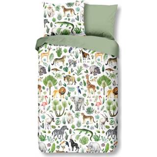 👉 Dekbedovertrek katoen multikleur Good Morning Jungle - 1-persoons (140x200/220 cm + 1 sloop) Multi 8717285181257