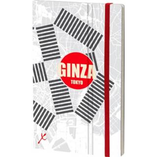 👉 Notitieboek karton papier grijs Stifflex Ginza 21 x 13 cm karton/ivoor 8022697009786