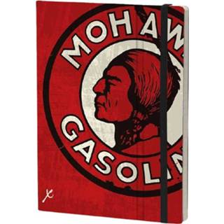 👉 Notitieboek karton papier rood Stifflex Mohawk 21 x 15 cm karton/ivoor 8022697009069