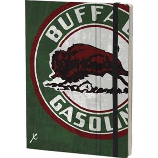 👉 Notitieboek karton papier groen Stifflex Buffalo 21 x 15 cm karton/ivoor 8022697009076
