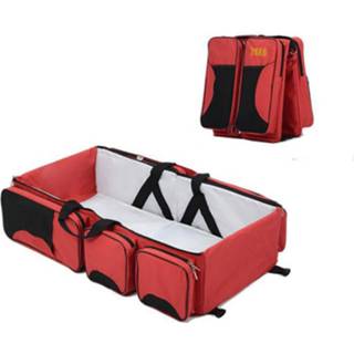 Reisbed stof multikleur baby's peuters Baby & Luiertas in 1 - Reisbedje voor Kleuters 90165159897