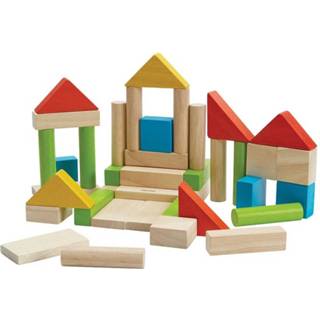 👉 Houten blok Plan Toys 40 Blokken (gekleurd) 8854740055132