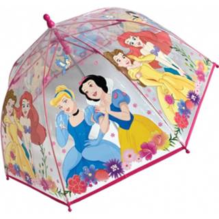 👉 Kinderparaplu transparant roze kinderen meisjes Disney Princess 45 cm transparant/roze 5203199035111