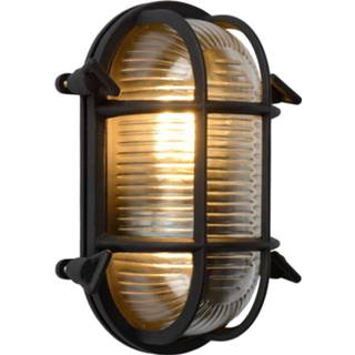 👉 Buitenwandlamp zwart aluminium Lucide DUDLEY Buiten Wandlamp Ovaal IP65 E27/60W 5411212114891