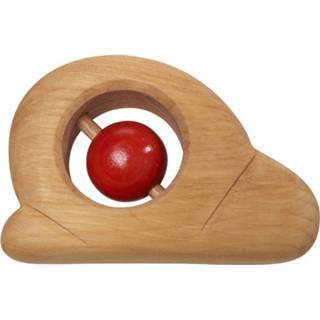 👉 Rammelaar rood houten hout Nic slak 11 cm blank/rood 4038162523835