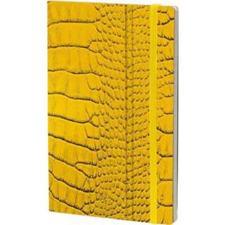 👉 Notitieboek geel karton papier Stifflex Mrs. Crocodile 21 x 13 cm karton/papier 8022697008734