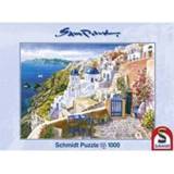 👉 Puzzel blik stuks schmidt puzzels op Santorini, 1000 stukjes - 12+ 4001504585600