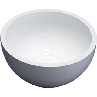 Fontein wit solid surface rond zonder waste Waskom Sanilux 20x10 cm 8719304903628