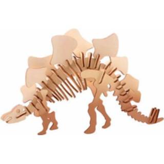 👉 Puzzel houten kinderen 3D dinosaurus Stegosaurus 21 cm