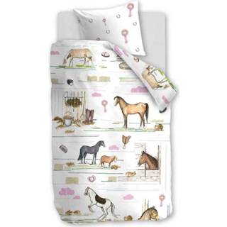 👉 Dekbedovertrek katoen multikleur kinderen Beddinghouse Kids Horse Ranch - 1-persoons (140x200/220 cm + 1 sloop) Multi 8719931272401