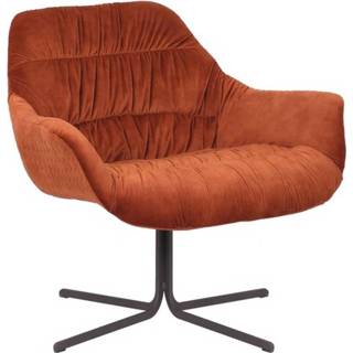 👉 Fauteuil stof Bronx71 Moderne velvet Lizzy draaibaar koper 8719956409462