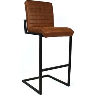 👉 Barkruk leer Bronx71 Industriële Block cognac 79 cm 8719956406713