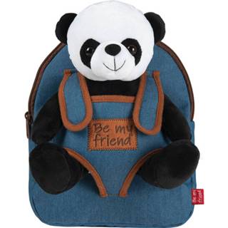 👉 Backpack blauw zwart wit polyester Perletti Denim Paul Panda 2,7 liter zwart/wit 8015831130361
