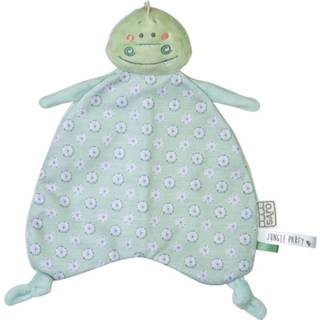 👉 Knuffeldoek groen polyester Saro knuffeldoekje krokodil junior 20 x 24 cm 8719817550487