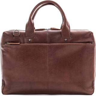👉 Laptoptas bruin mannen leer Plevier Flint Leren Dubbelvaks 15.6'' 8719874260657