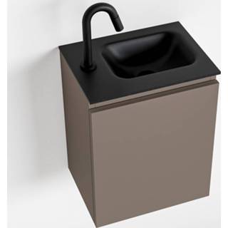 👉 Toiletmeubel urban olan MONDIAZ 40cm smoke. LEX wastafel rechts 1 kraangat 6017313491481