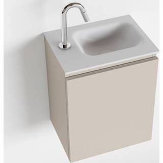 👉 Toiletmeubel linnen talc olan MONDIAZ 40cm linen. LEX wastafel rechts 1 kraangat 6017319939956