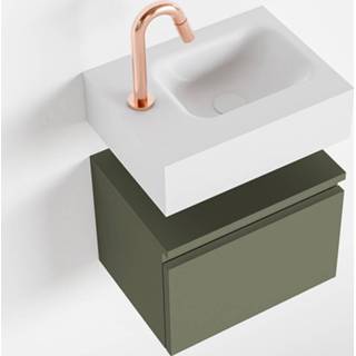 👉 Toiletmeubel talc andor MONDIAZ 40cm army. LEX wastafel rechts 1 kraangat 6017317065091