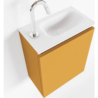 👉 Toiletmeubel talc MONDIAZ TURE 40cm ocher. EDEN wastafel rechts 1 kraangat 6017326318386