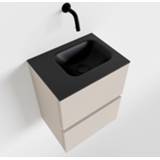 👉 Toiletmeubel linnen urban ada MONDIAZ 40cm linen. LEX wastafel links zonder kraangat 6017324854848