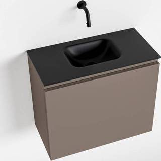 👉 Toiletmeubel urban olan MONDIAZ 60cm smoke. LEX wastafel midden geen kraangat 6017313737718