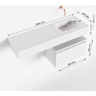 👉 Toilet meubel urban andor bruin grijs MONDIAZ 50cm toiletmeubel light brown grey. LEX 100cm wastafel rechts geen kraangat 6017334035039