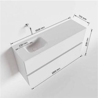 👉 Toilet meubel ada urban bruin MONDIAZ 100cm toiletmeubel dark brown. LEX wastafel links zonder kraangat 6017312398323