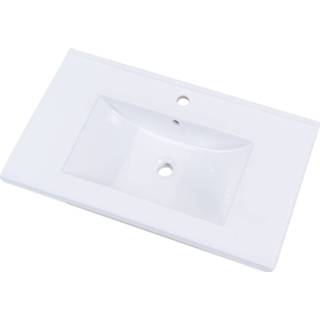 👉 Wastafelblad wit keramiek glans Van Heck New Country 80x46,5x3,5 cm 8719213093526
