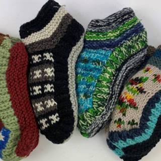 👉 Wol Wollen Sloffen - Fleece Gevoerd Assorti (one size) 7436953651649