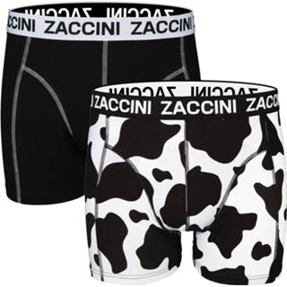 👉 Boxershort wit l male zwart Zaccini 2-pack boxershorts koeienprint