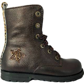 👉 Veterboots leer vrouwen brons Shoesme 8720176412903