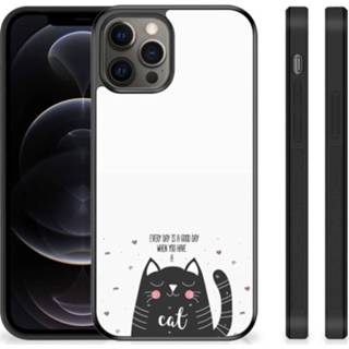 👉 Bumper hoesje IPhone 12 Pro Max Cat Good Day 8720215857856