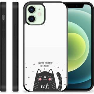 👉 Bumper hoesje IPhone 12 Mini Cat Good Day 8720215099188