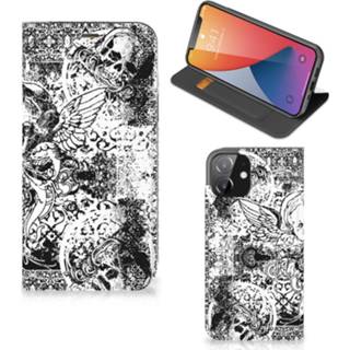 👉 Mobiel BookCase iPhone 12 | iPhone 12 Pro Skulls Angel