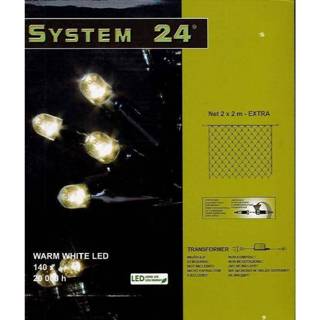 👉 Wit System-24 koppelbare netverlichting 140 lamps warm wit, 200x200cm 7391482491213