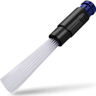 👉 Universele Vacuüm Gehechtheid Stof Borstel Kleine Zuig Borstel Buizen Cleaner Remover Tool Borstel Voor Air Vents Toetsenborden - Blauw