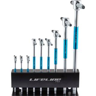 👉 Inbussleutel One Size zwart LifeLine Pro Sliding T Bar Hex Set - Inbussleutels 5056389368649