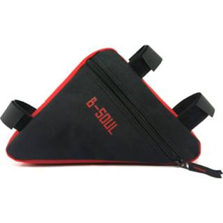 👉 Fiets rood zwart B-SOUL 4 Kleuren Waterdichte Driehoek Fietsen Tassen Voor Tube Frame Bag Mountain Bike Pouch Houder Zadeltas - 8719952921968